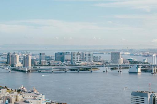 東京・お台場の風景 お台場,お台場海浜公園,東京の写真素材