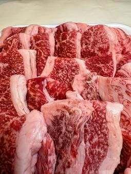 焼肉用牛肉カット 焼肉用牛肉カット 牛肉,赤身,肉の写真素材