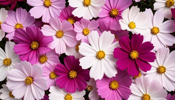 満開のコスモスの花_02 満開のコスモスの花_02の写真
