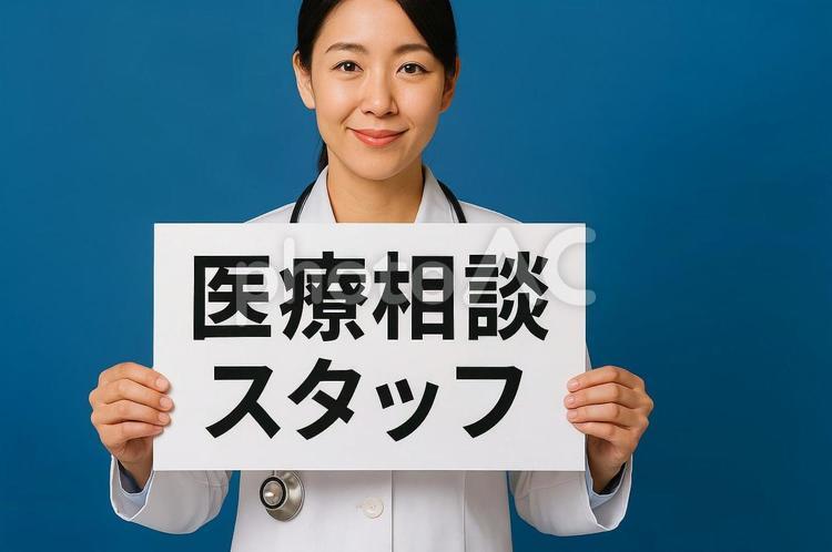 医療相談スタッフ女性の案内・医療従事者 医療相談,スタッフ,女性の写真素材