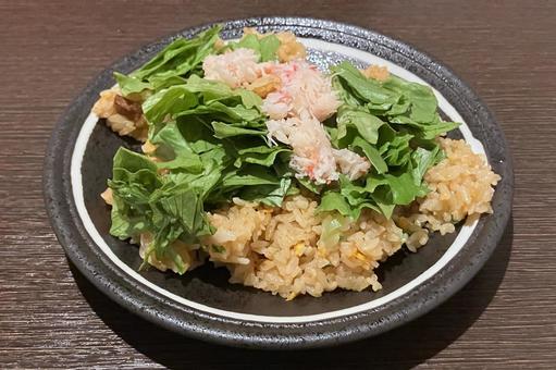 カニチャーハン チャーハン,レストラン,ごはんの写真素材