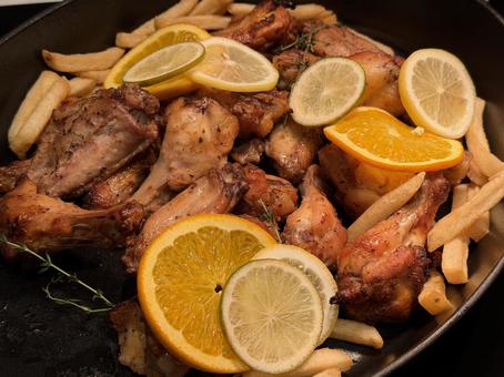 チキン チキン,おいしい,レモンの写真素材