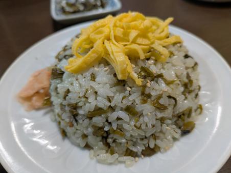高菜チャーハン 高菜チャーハン 高菜チャーハン,熊本,あそ路の写真素材
