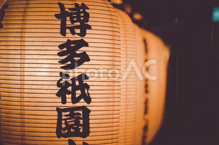 博多祇園山笠の提灯 提灯,博多,祇園山笠の写真素材