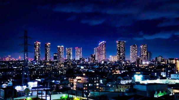 川崎市 001 川崎市 001 川崎市,川崎,夜景の写真素材