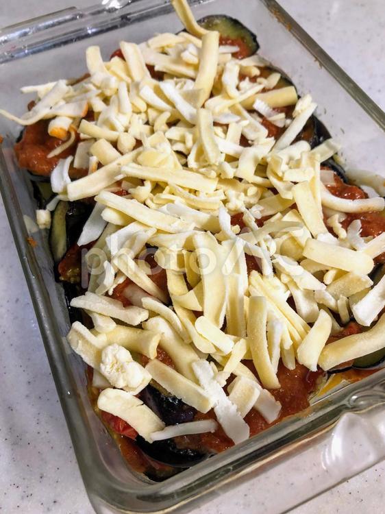 ナスとミートソースのはさみ焼き ナスとミートソースのはさみ焼き,洋食,チーズの写真素材