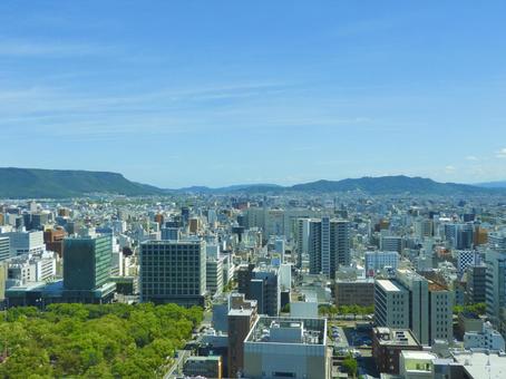 高松市中心市街地俯瞰2 高松市,瓦町,高松中央商店街の写真素材