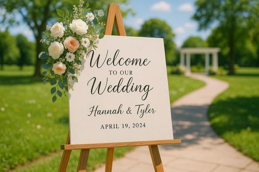 結婚式のウェルカムボード 結婚式のウェルカムボードの写真
