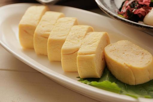  だし巻き玉子 おせち,おせち料理,たまごやきの写真素材