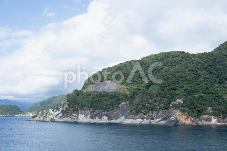 海の見える丘 水平線,海,想い出岬の写真素材