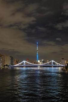 Sumida River Bridge and Skytree, JPG