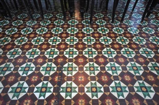 Photo, mosaic floor, carpet, symmetry, 