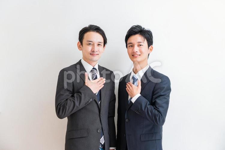 上司と部下 ビジネス,会社員,男性の写真素材