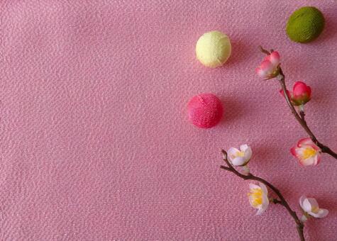 柔らかな桃色　ちりめん彩玉 和,背景,和風の写真素材