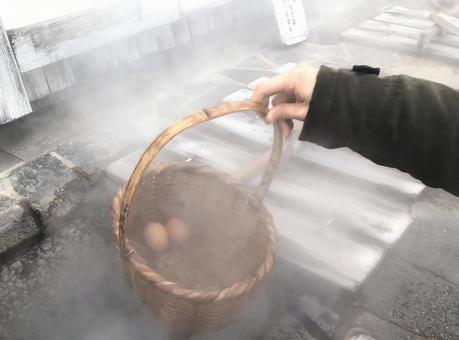 温泉玉子 温泉たまごと湯けむり 温泉玉子 温泉たまごと湯けむりの写真