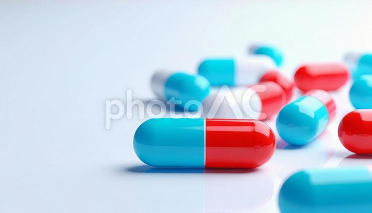 カプセル型医薬品のビジュアル 医療,ケア,ビューティーの写真素材