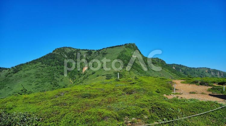毛無峠から見る破風岳 山,登山,景色の写真素材