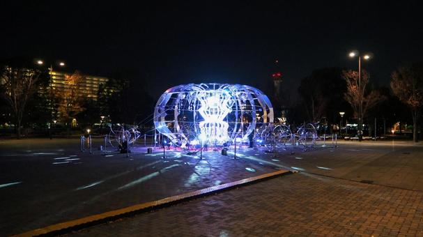 お台場のXmasイルミネーション・東京都 冬,クリスマス,イルミネーションの写真素材