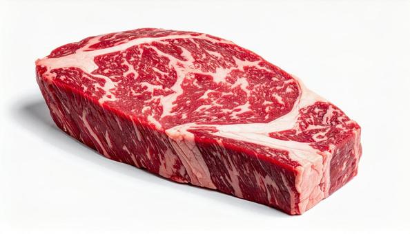 白い背景に生のステーキ 白い背景に生のステーキの写真