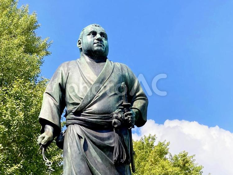 東京風景・上野公園 上野公園,上野恩賜公園,西郷隆盛像の写真素材