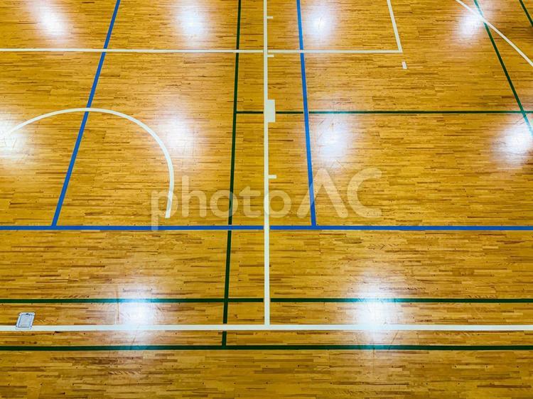 照明が光る体育館 体育館,照明,光の写真素材