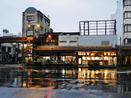 雨の大垣駅前商店街 郭町商店街,大垣駅前商店街,商店街の写真素材