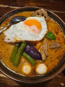 北海道のスープカレーの盛り付け例 北海道のスープカレーの盛り付け例 スープカレー,カレー,北海道の写真素材
