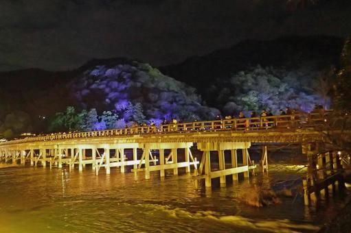 Carretera de la linterna de Kyoto Arashiyama 3, pequeño cangshan, lanshan lantern road, tradición de invierno, JPG