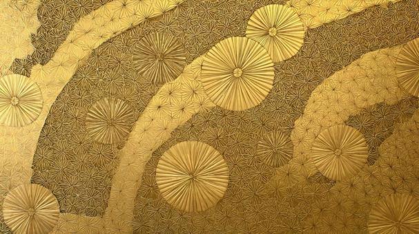 金色和柄の装飾模様の写真