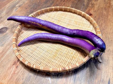 細長〜い茄子 05 大長茄子,ナス,野菜の写真素材