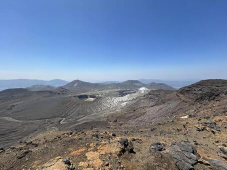 阿蘇山 阿蘇山,火山,火口の写真素材