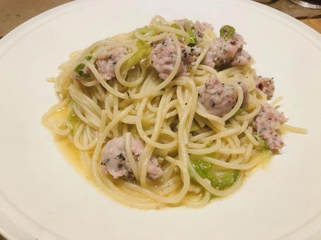 Salsiccia and leek peperoncino pasta, JPG Salsiccia and leek peperoncino pasta, JPG