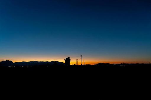 夕焼けに染まる空 夕焼け,夕暮れ,夕方の写真素材