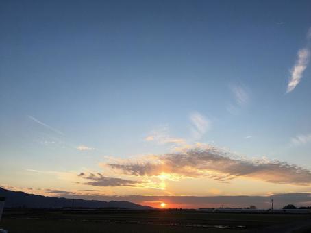 夕日 夕日の写真