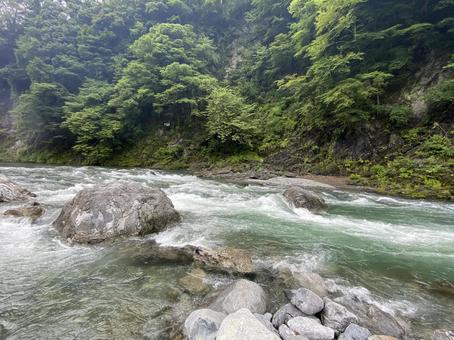 流れの早い川 流れの早い川 川,急流,河川の写真素材