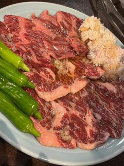 焼肉 焼肉 焼肉,牛肉,肉の写真素材