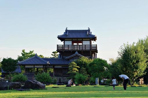 緑の中の池田城 緑の中の池田城 天守閣,展望台,休憩所の写真素材