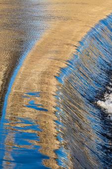 水面の表情(37) 川面,反射,リフレクションの写真素材