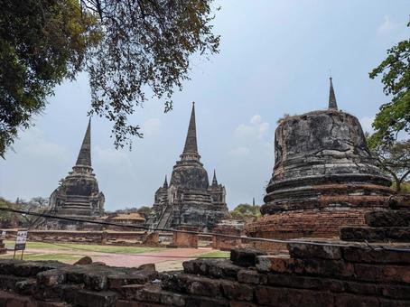 タイのアユタヤ遺跡 タイのアユタヤ遺跡の写真