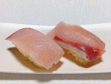 ぶり　握り寿司　赤酢シャリ ぶり,握り寿司,日本料理の写真素材