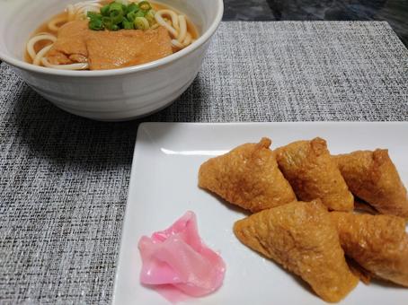 Inari sushi and kitsune udon, JPG