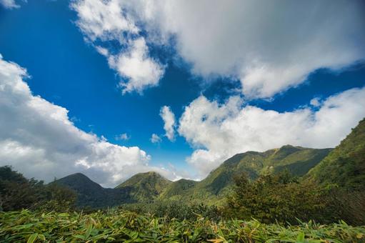三瓶山の風景 しまね,登山,浸食の写真素材