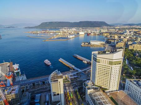 【香川県】高松シンボルタワーからの風景 高松シンボルタワー,展望台,高松市の写真素材