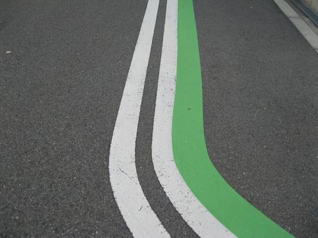 グリーンベルト グリーンベルト,線,緑の写真素材