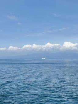 夏の有明海 海,空,風景の写真素材