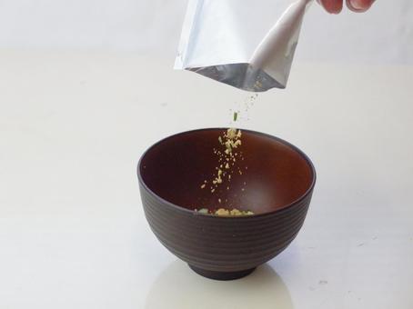 インスタント味噌汁 即席みそ汁 味噌汁 インスタント味噌汁 即席みそ汁 味噌汁 インスタント味噌汁,即席みそ汁,おみそ汁の写真素材