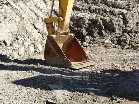 シャベルカーのシャベルのアップ ユンボ,重機,シャベルカーの写真素材