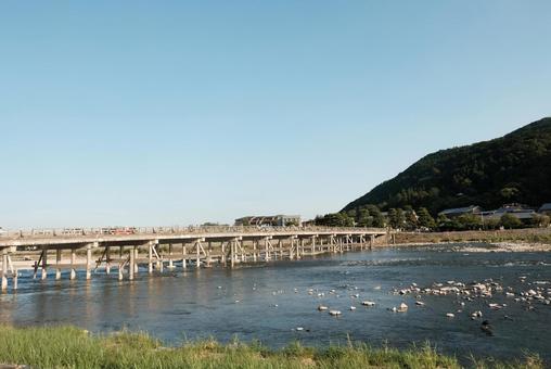 Togetsukyo Bridge under the blue sky, JPG Togetsukyo Bridge under the blue sky, JPG
