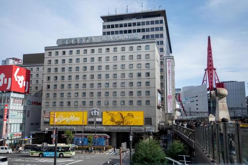 閉館した新阪急ホテル 阪急電車,阪急電鉄,新阪急ホテルの写真素材