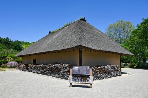 岩手・遠野市 伝承園 旧菊池家住宅 岩手・遠野市 伝承園 旧菊池家住宅 旧菊池家住宅,曲がり家,伝承園の写真素材